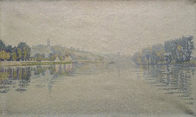 Näkymä Seine-joelle Herblayssa, 1889 tekijältä Paul Signac