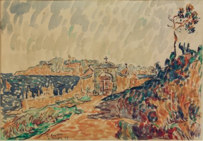Näkymä Saint-Tropezin lahdelle tekijältä Paul Signac