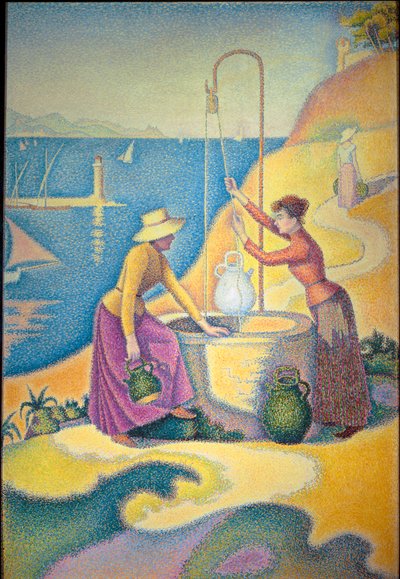 Naiset kaivolla tai Provencen nuoret naiset kaivolla tekijältä Paul Signac