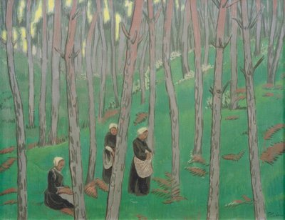 Champignonsammler im Wald tekijältä Paul Sérusier