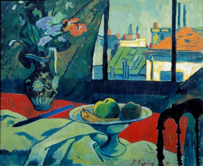 Asetelma, taiteilijan työpaja Paul Serusierin (1863-1927) maalaus 1891 su. 0,6x0,73 m Pariisi, musee d