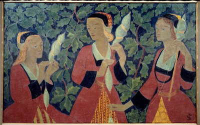 Paul Serusierin (1863-1927) maalaus Kolme Spinneriä 1918 Brestin taidemuseo tekijältä Paul Sérusier