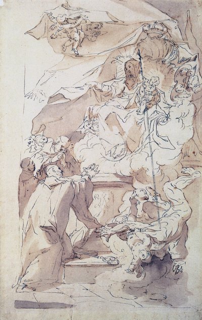 Neitsyt ja Jeesus-lapsi bernhardin kanssa, 1700-luku. tekijältä Paul Troger