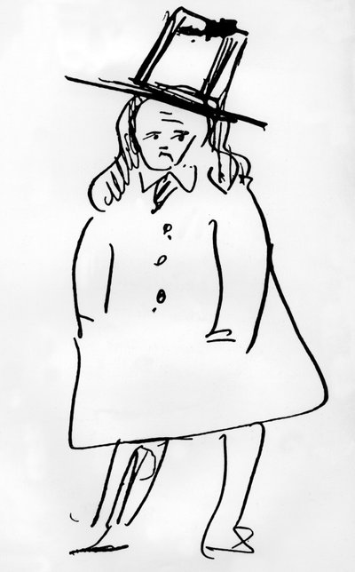 Ranskalaisen runoilijan Charles Baudelairen muotokuva (piirros) tekijältä Paul Verlaine