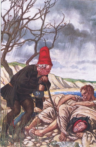 Neljä jalkaa ja kaksi ääntä: Herkkä hirviö!, kuva Myrskystä, 1908 tekijältä Paul Vincent Woodroffe