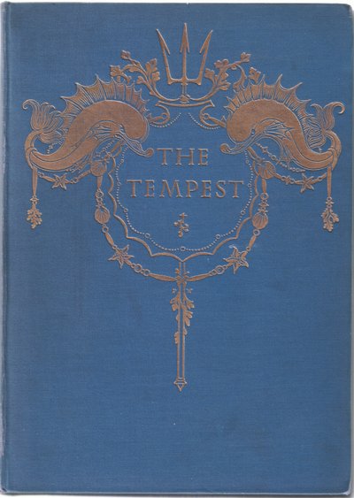 Etukannen suunnittelu, kuvitus Myrskystä, 1908 tekijältä Paul Vincent Woodroffe