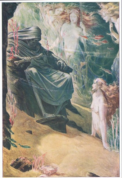 Isäsi valehtelee syvästi viisi: hänen luistaan on tehty korallia, kuva Myrskystä, 1908 tekijältä Paul Vincent Woodroffe
