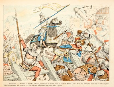 Kuvitus otettu Theodore Cahun kirjasta "" Joan of Arc "" ja kuvittanut Paul De Semant (1855-1915): 4. toukokuuta tekijältä Paul de Semant