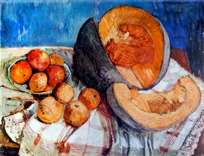 Asetelma melonin kanssa 1905 (maalaus) tekijältä Paula Modersohn-Becker