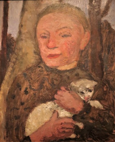 1904 Modersohn-Becker Tyttö karitsan kanssa tekijältä Paula Modersohn Becker
