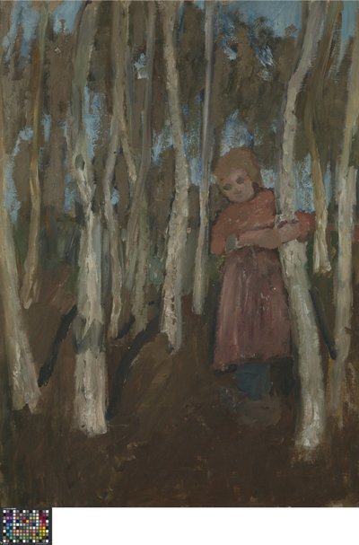 Tyttö koivumetsässä tekijältä Paula Modersohn Becker