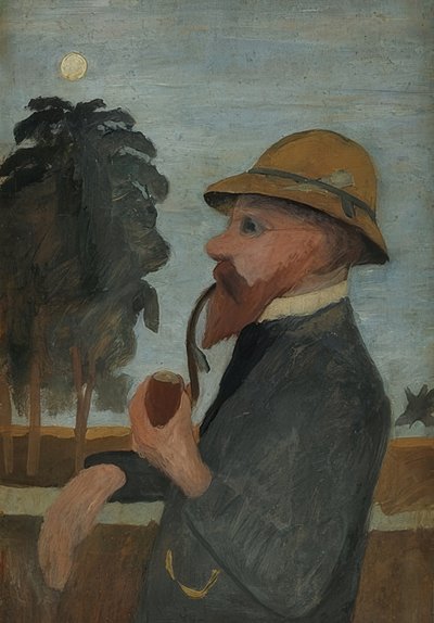 Otto Modersohn piipulla. Noin 1907 tekijältä Paula Modersohn Becker