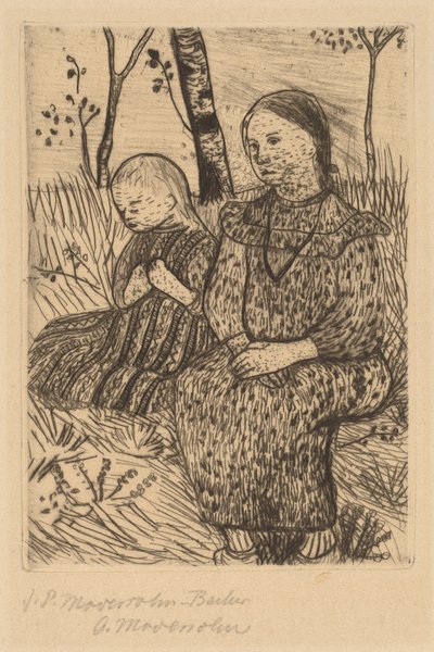 Kaksi talonpoikatyttöä tekijältä Paula Modersohn Becker