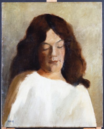Nuori nainen hiukset alaspäin, n. 1897 tekijältä Paula Modersohn Becker