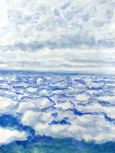 Sinisen meren yläpuolella tekijältä Pauline Wegman | Key and Sea Creative