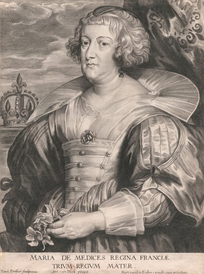 Marie de Medicis, Ranskan kuningatar, kolmen kuninkaan äiti tekijältä Paulus Pontius