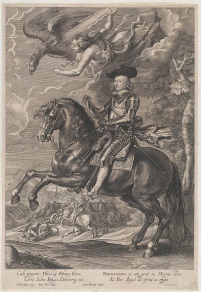 Itävallan Cardinal-Infante Ferdinandin muotokuva hevosen selässä, n. 1640-53, n. 1640-53. tekijältä Paulus Pontius