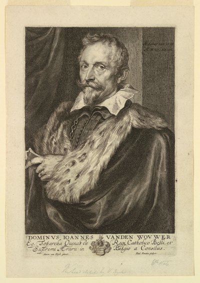 Jan van der Wouwerin muotokuva miesten prinssien ikoneista tekijältä Paulus Pontius