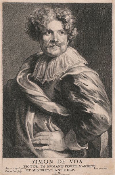 Simon de Vos, suurten ja pienten ihmishahmojen maalari, Antwerpen tekijältä Paulus Pontius