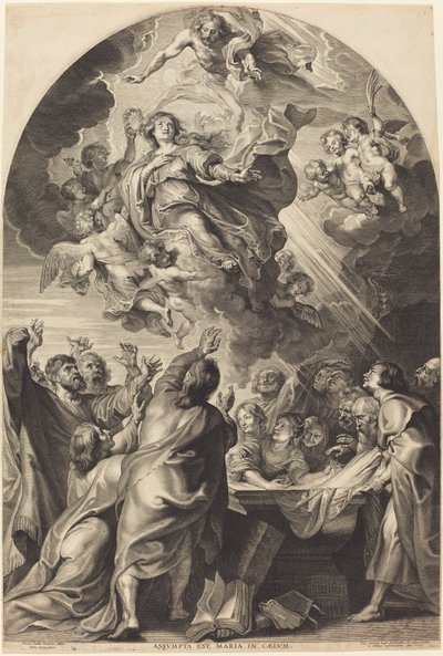 Neitsyt taivaaseenastuminen tekijältä Paulus Pontius, after Sir Peter Paul Rubens