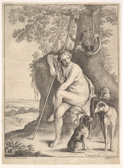 Metsästäjän Diana istuva hahmo, 1625-77. tekijältä Paulus Potter