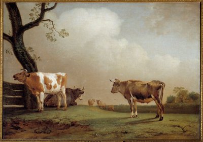 Niitty Lehmälauma pre. Paul Potterin (1625-1654) maalaus 1652 Su. 0,84x1,21 m tekijältä Paulus Potter