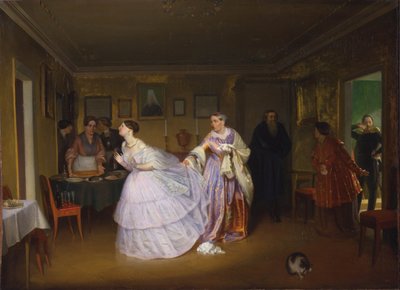 Majuri tekee ehdotuksen, 1851 tekijältä Pavel Andreevich Fedotov
