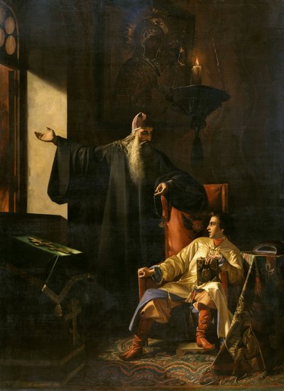 Ivan Julma ja pappi Silvester Moskovan tulipalossa 1547