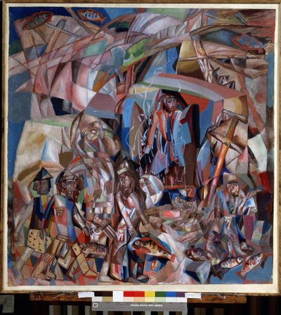 ""Kalastusvene"" (Kalastusvene) Pavel Nikolajevitš Filonovin (1883-1941) maalaus 1913-1914 Venäjän valtionmuseo, Pietari tekijältä Pawel Nikolajewitsch Filonow