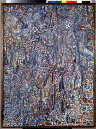 ""Hahmot"" (ihmisiä) Pavel Nikolajevitš Filonovin (1883-1941) maalaus 1930 Venäjän valtionmuseo, Pietari tekijältä Pawel Nikolajewitsch Filonow