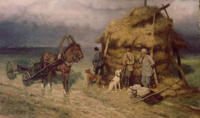 Metsästäjät joutuivat myrskyyn tekijältä Pavel Osipovich Kovalevsky