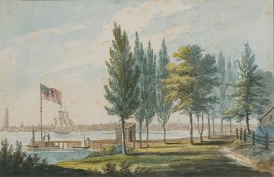 Philadelphia Delaware-joen toiselta puolelta, 1811-n. 1813. tekijältä Pavel Petrovic Svin