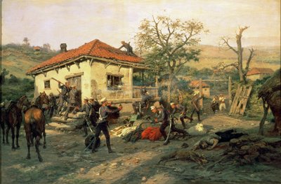 Kohtaus Venäjän-Turkin sodasta 1876-77 tekijältä Pawel Kowalewsky