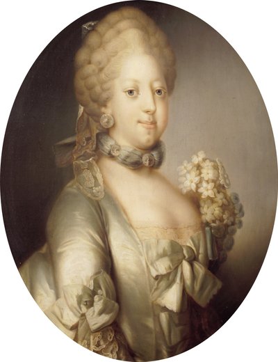 Caroline Matilda Iso-Britanniasta 1751-1775, Tanskan kuningatar, noin 1767. tekijältä Peder Als