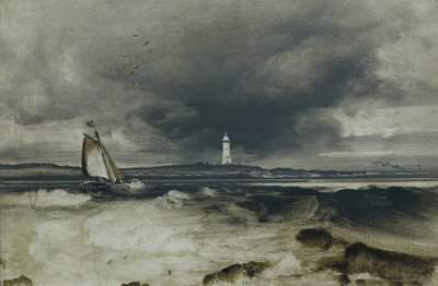 Majakka (öljy paneelissa) tekijältä Peder Balke
