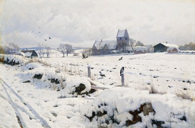 Talvimaisema, Holmstrup tekijältä Peder Monsted