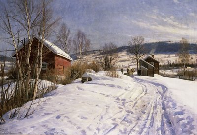 Talvimaisema, Lillehammer tekijältä Peder Monsted