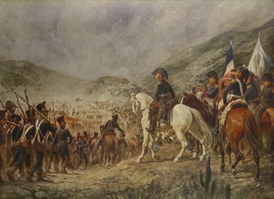 Chacabucon taistelu Chilessä helmikuussa 1817 tekijältä Pedro Subercasseux