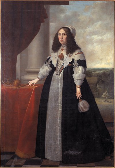 Itävallan arkkiherttuatar Cecile Renee, Puolan kuningatar - Itävallan arkkiherttuatar Cecilia Renata (1611-1644), Puolan kuningatar, Danckers de Rij, Peeter (n. 1605-1661) muotokuva. öljy kankaalle tekijältä Peeter Danckers de Rij