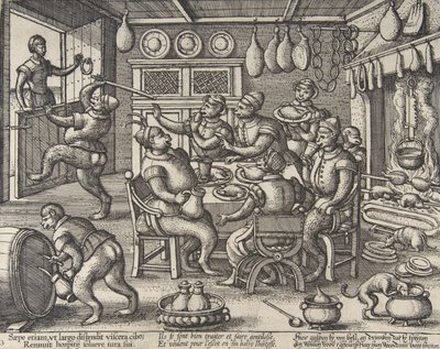 The Fat Kitchen, sarjasta Apinat. tekijältä Peeter van der Borcht