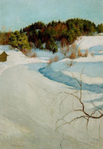 Talvimaisema lähellä Myllykylää tekijältä Pekka Halonen