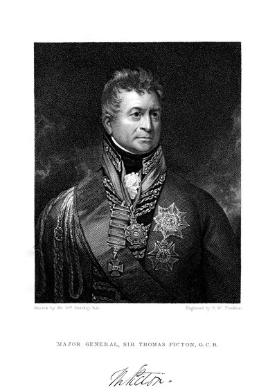 Sir Thomas Picton, brittiläinen sotilas, 1800-luku. tekijältä Peltro William Tomkins