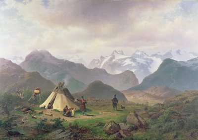 Motiivi Kvikkjokkista, 1862 tekijältä Per Daniel Holm