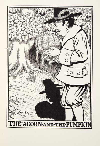 Tammenterho ja kurpitsa, Fontainen saduista, pub. 1905 tekijältä Percy J. Billingshurst