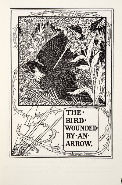 The Bird Wounded by an Arrow, Fontaine Fables, pub. 1905 tekijältä Percy J. Billingshurst