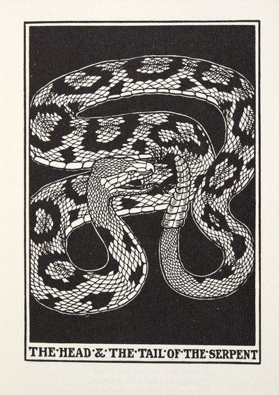 The Head and Tail of the Serpent, Fontaine Fables, pub. 1905 (kaiverrus) tekijältä Percy J. Billingshurst