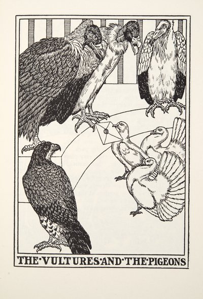 Korppikotkat ja kyyhkyset, Fontainen saduista, pub. 1905 tekijältä Percy J. Billingshurst