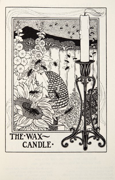 Vahakynttilä, teoksesta Fontaine Fables, pub. 1905 tekijältä Percy J. Billingshurst