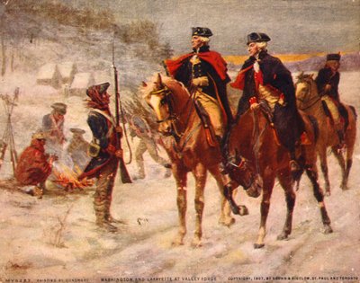 Washington ja Lafayette Valley Forgessa / Dunsmoren maalaus. C. 1907. tekijältä Percy Moran