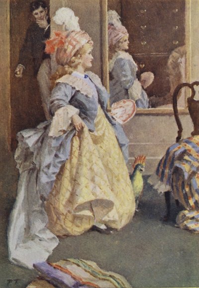 Louisa M Alcottin kuvitus pienille naisille (väri litho) tekijältä Percy Tarrant
